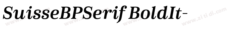 SuisseBPSerif BoldIt字体转换